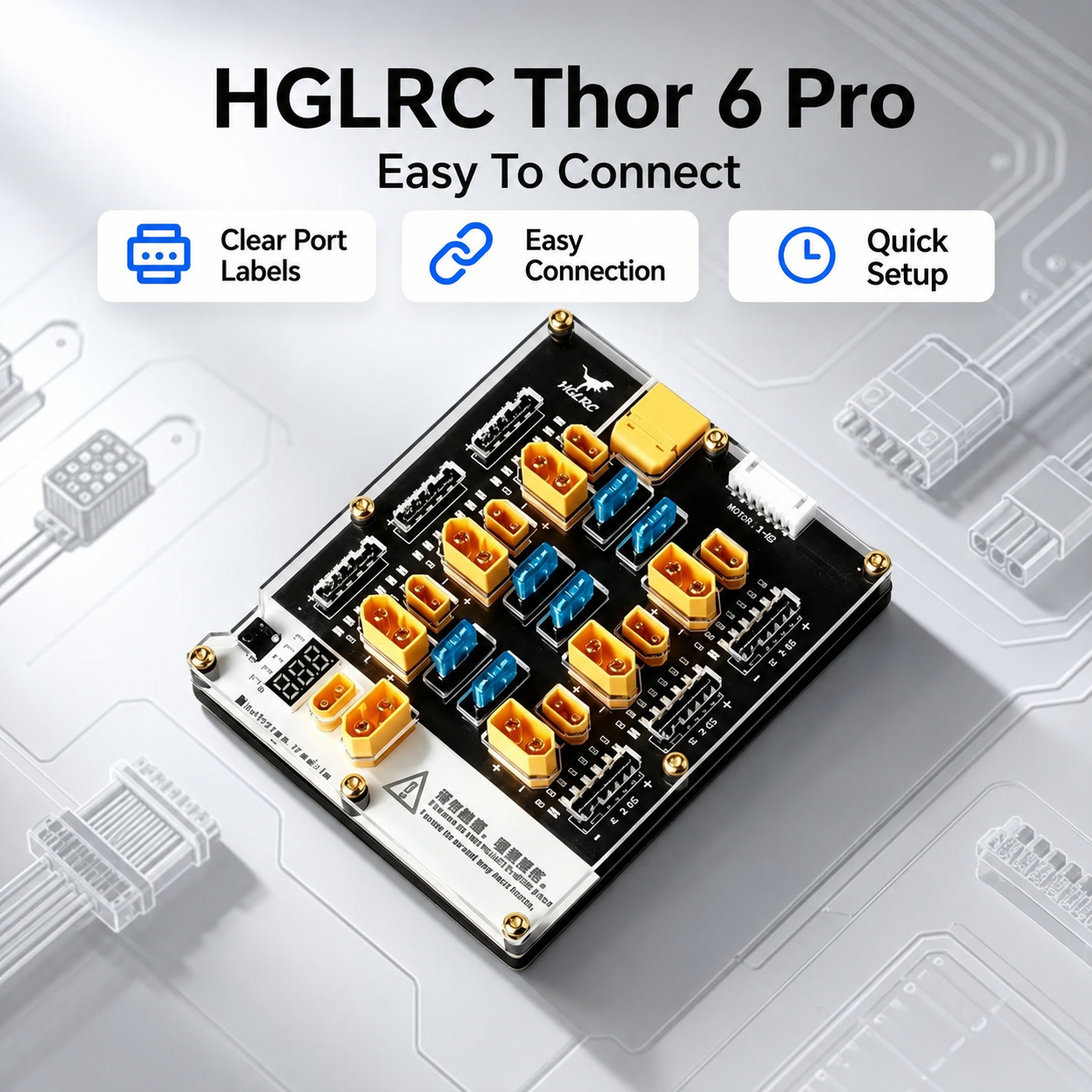 Drone Battery Parallel Board - HGLRC Thor 6 Pro 리포 병렬