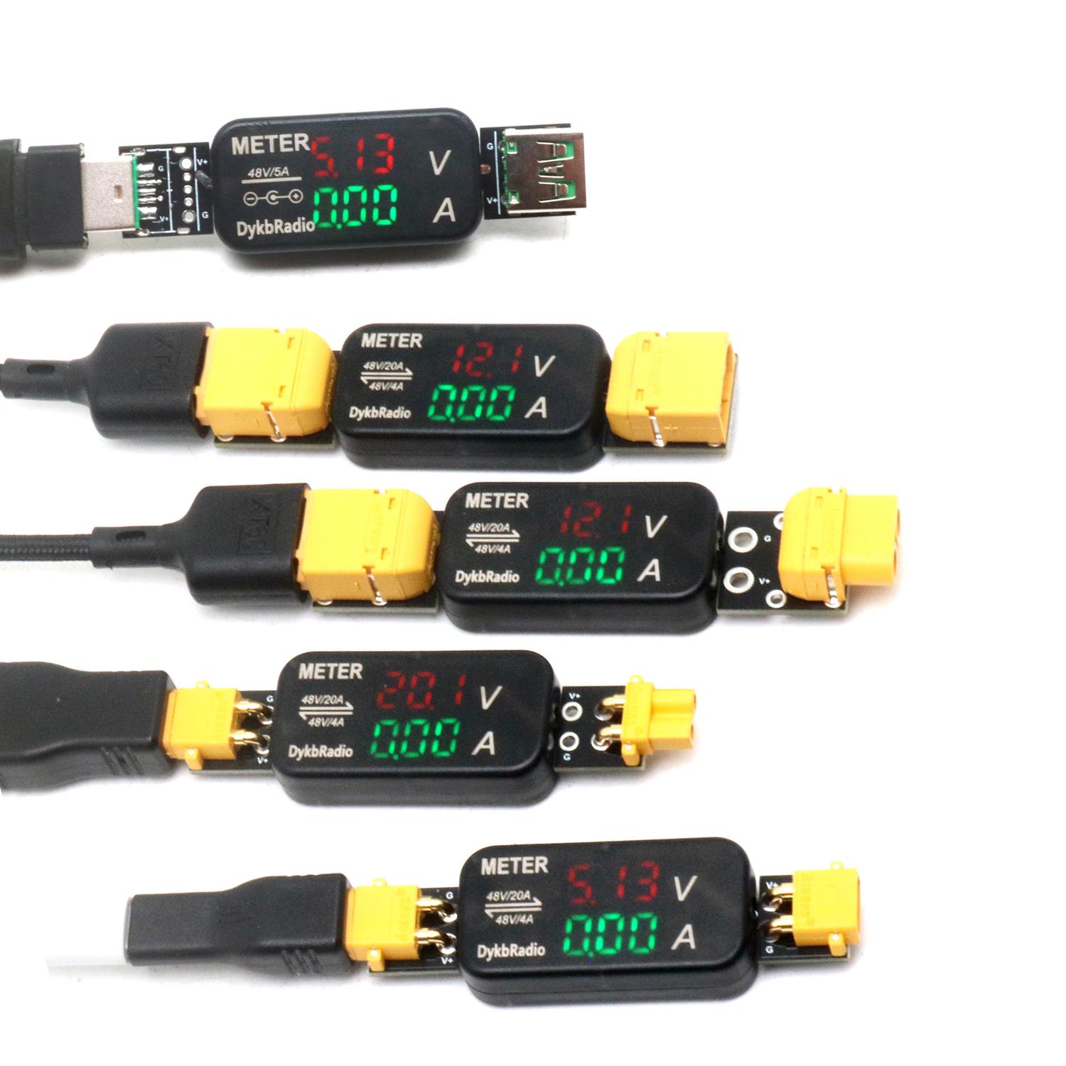 Drone Battery Voltage Checker - USB XT30 XT60 DC 20A 전압