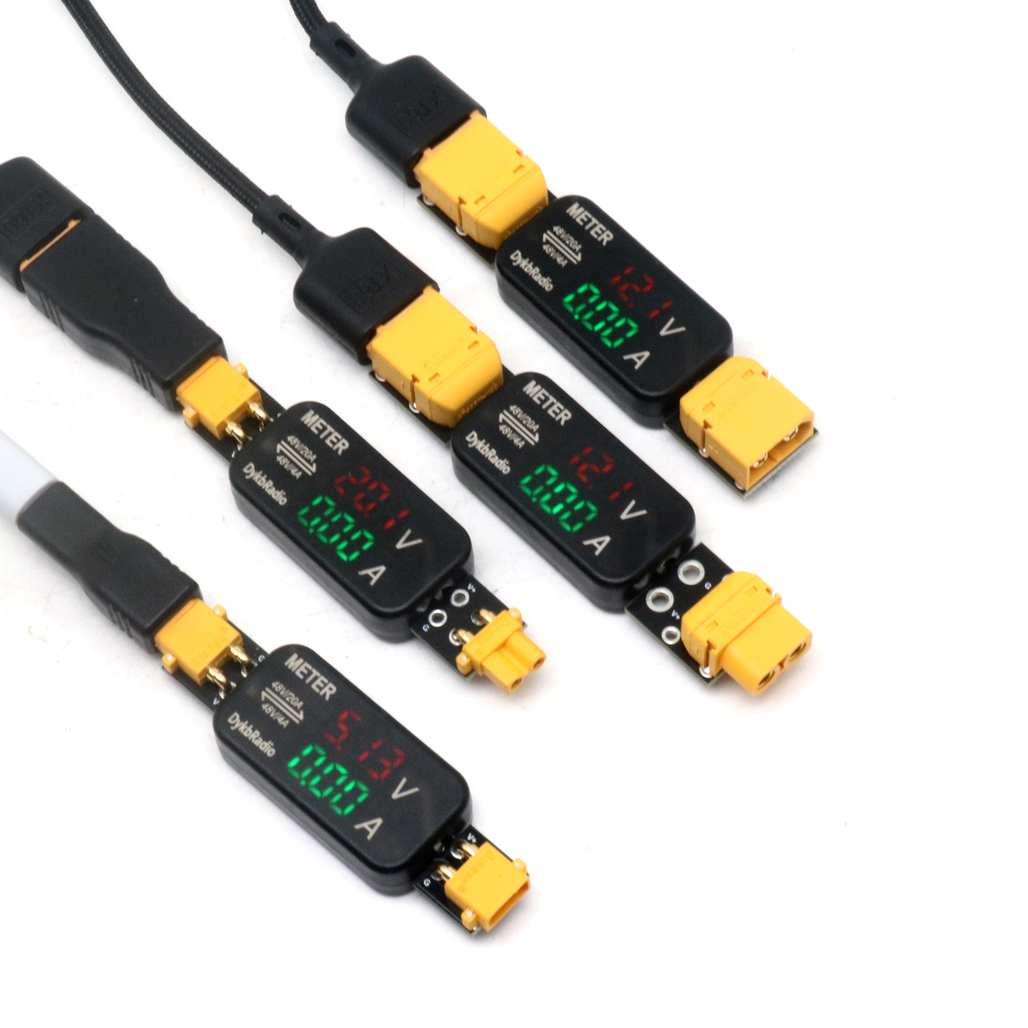 Drone Battery Voltage Checker - XT30/XT60 20A 양방향 DC 전압 전류