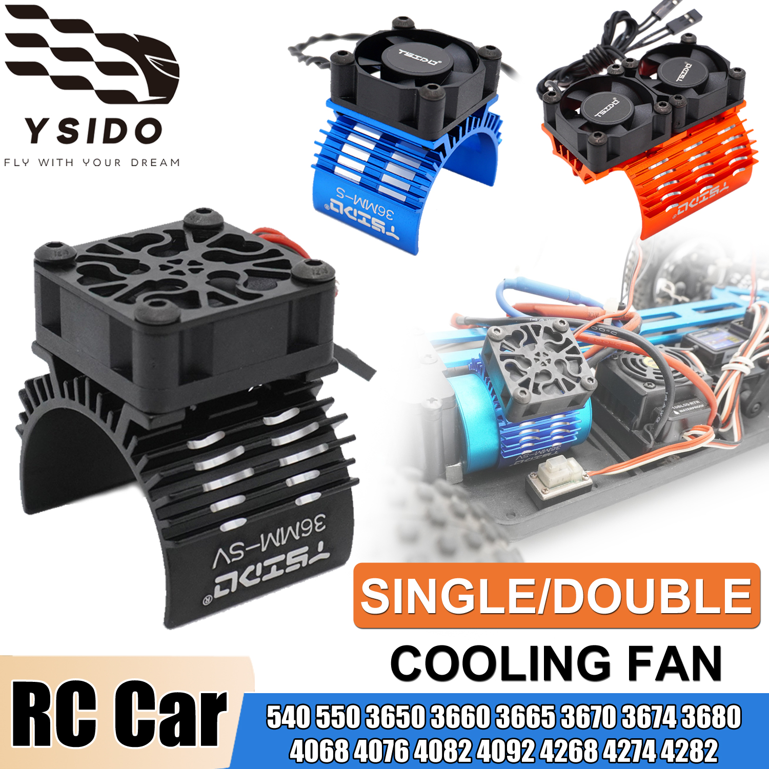 Drone Battery Alarm - YSIDO 30/36/40-42mm RC 모터 히트싱크 1/7
