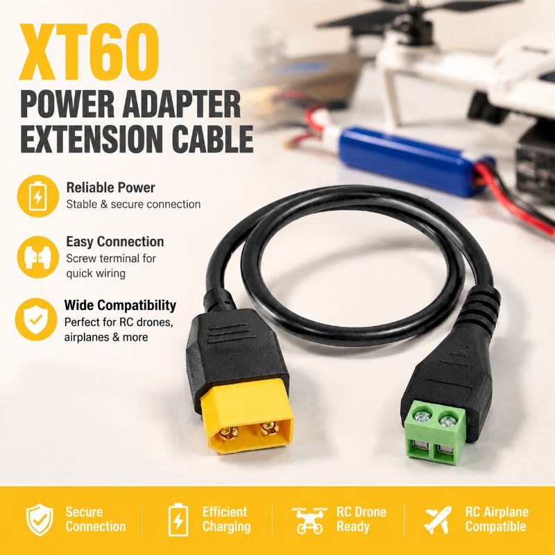 Drone Battery Balance Charger - XT60 커넥터 남성-여성 2핀 나사 단자