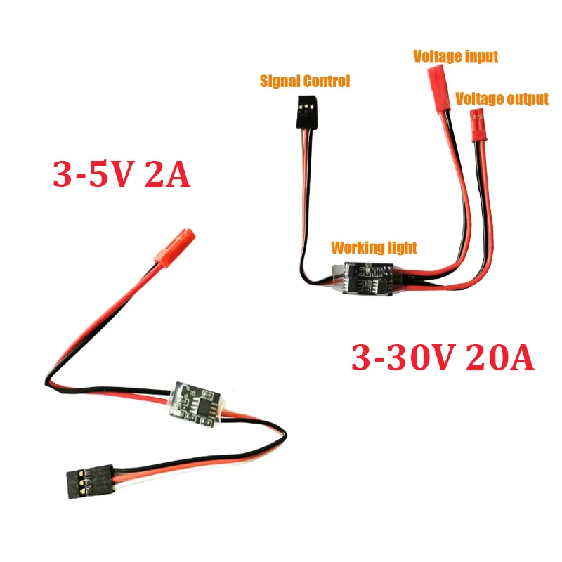 Drone Battery High Voltage - 2-20A 고전류 원격 제어 전자 스위치