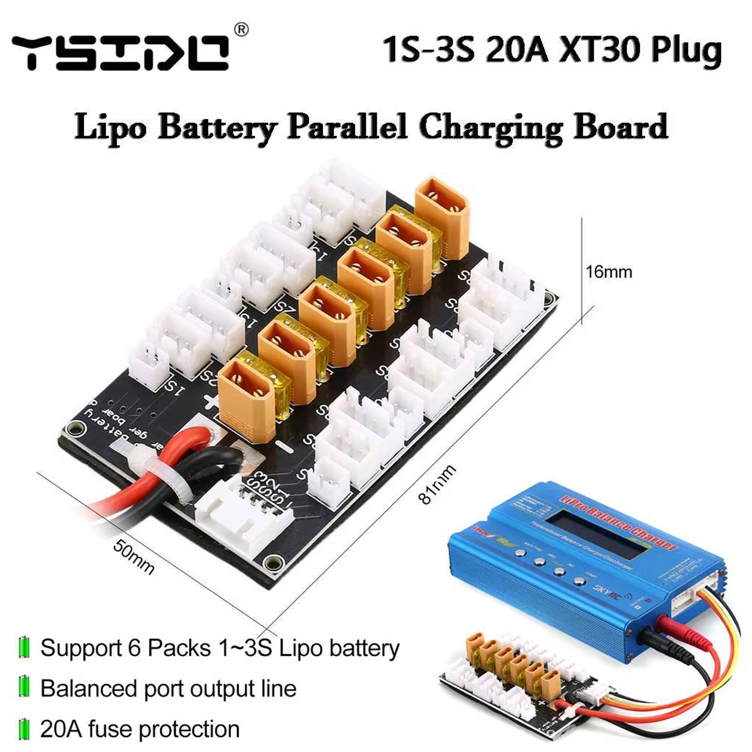 YSIDO Lipo 배터리 병렬 충전 보드 RC 레이싱 - Drone Battery Parallel Board 리뷰 및 가격