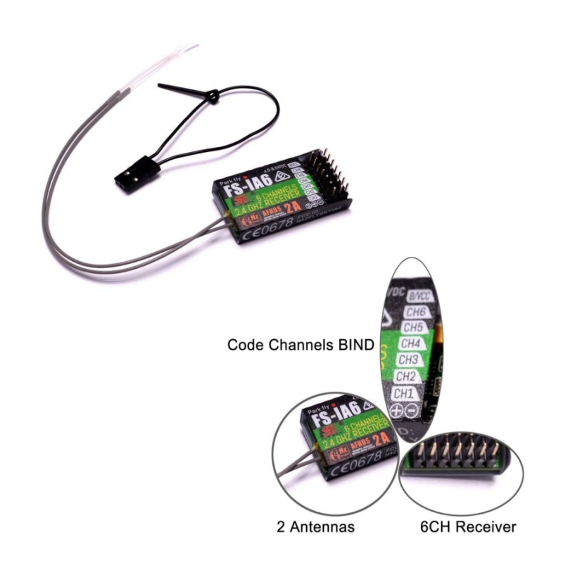 플라이스카이 FS-IA6 수신기 6채널 듀얼 안테나 i - Drone Battery Plate 리뷰 및 가격