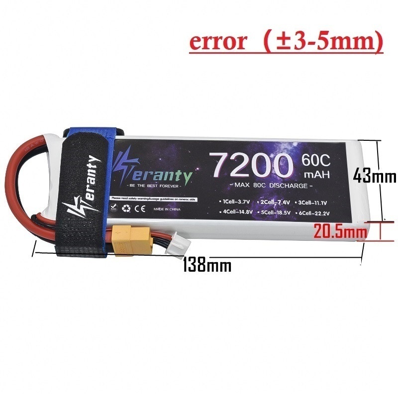 업그레이드 2S 7.4V 7200mAh 60C 6S 2 - Drone Battery 6S 리뷰 및 가격