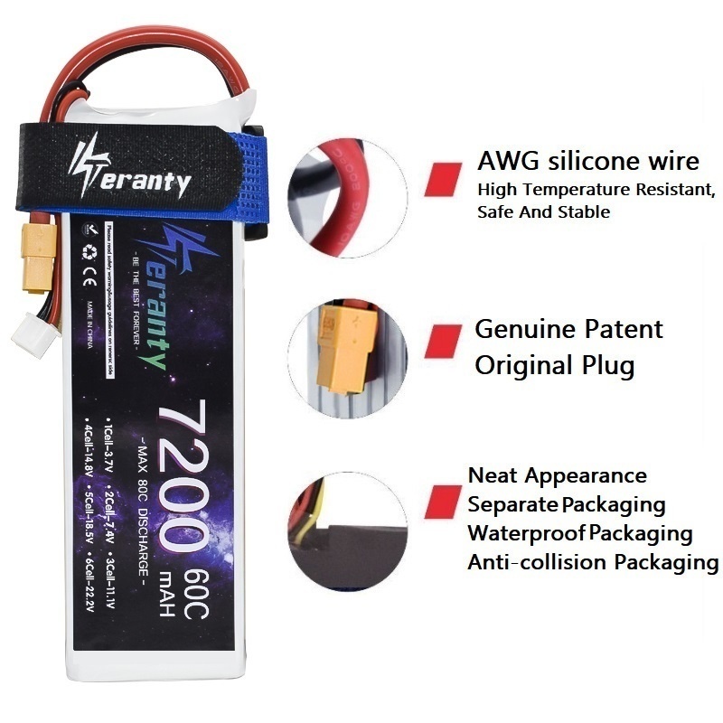 업그레이드 2S 7.4V 7200mAh 60C 6S 2 - Drone Battery 6S 리뷰 및 가격