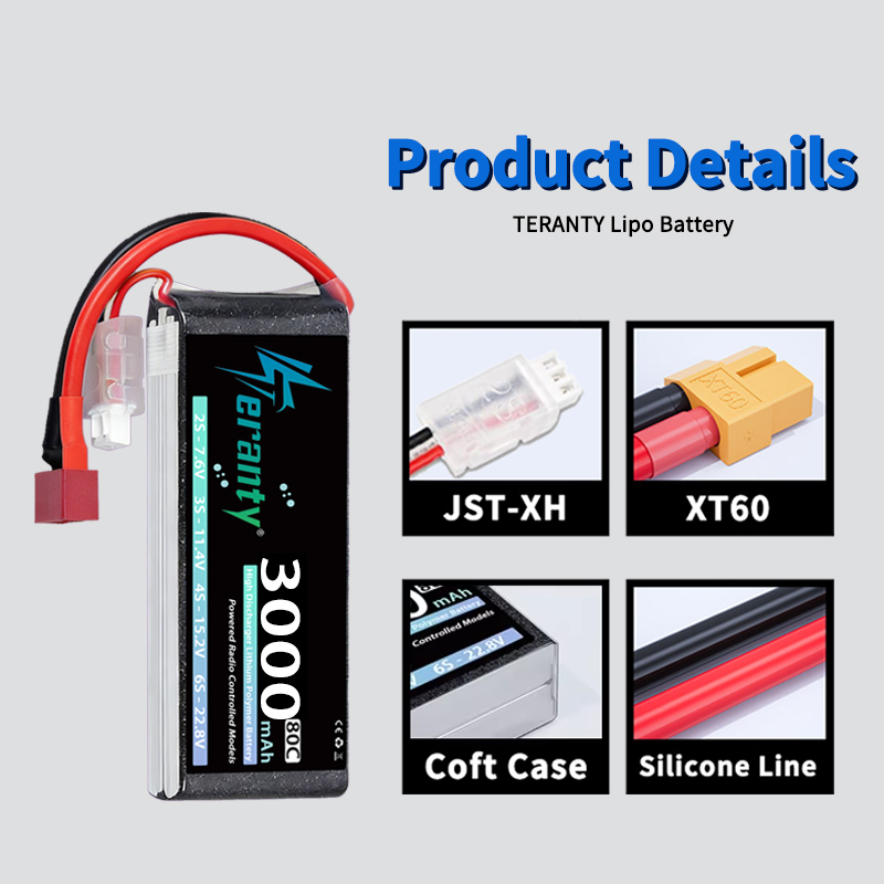 테란티 2S 3000mAh 리포 배터리 7.4V 60C - Drone Battery Connector 리뷰 및 가격