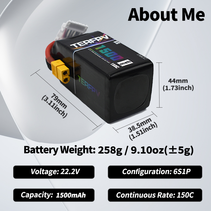 TERFPV Lipo 배터리 6S 22.2V 1300/ - Drone Battery Plate 리뷰 및 가격