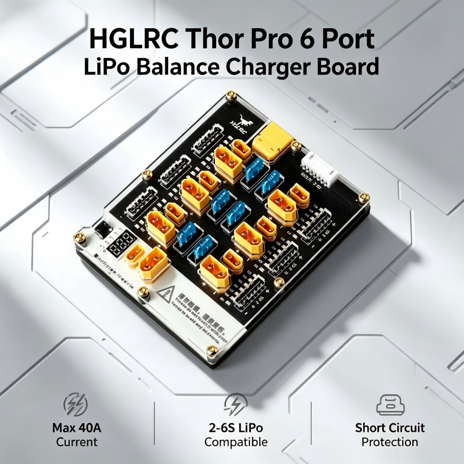 HGLRC Thor Pro 6포트 리포 밸런스 충전기  - Drone Battery Parallel Board 리뷰 및 가격