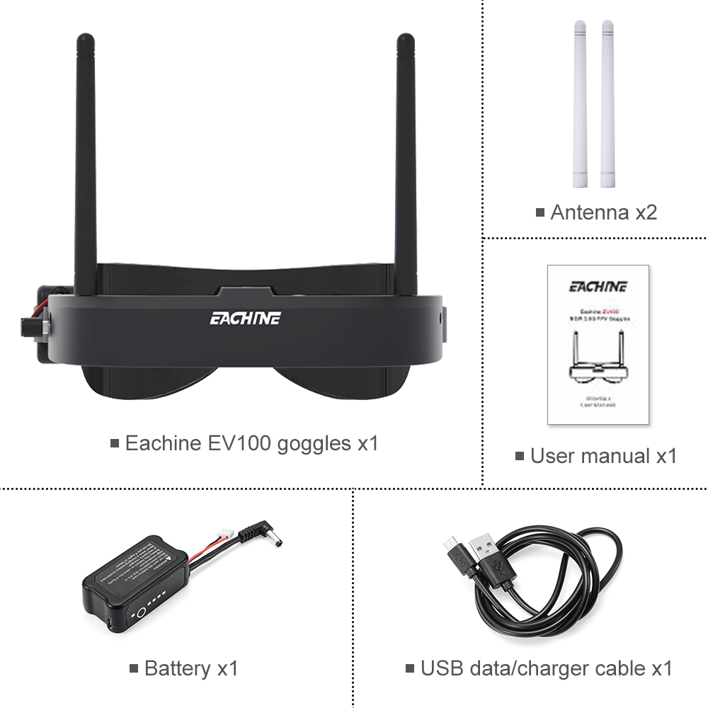 Eachine EV100 720*540 5.8G 72C - Drone Battery Box 리뷰 및 가격