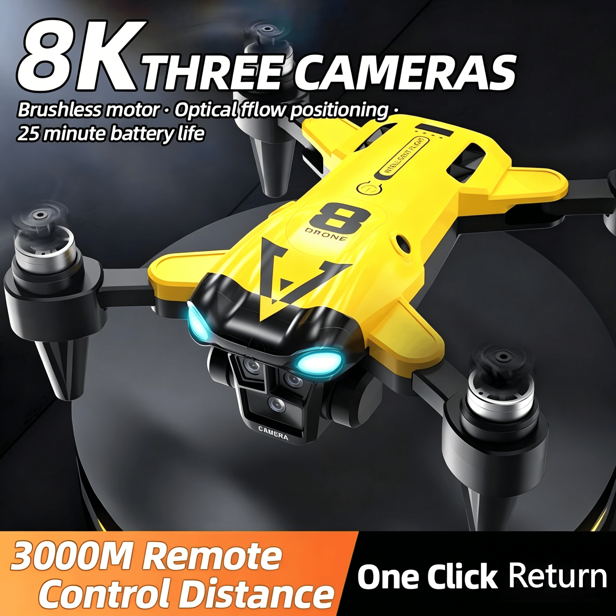새로운 쿼드콥터, 트리플 카메라, 광학 흐름 포지셔닝, - Drone Battery Box 리뷰 및 가격