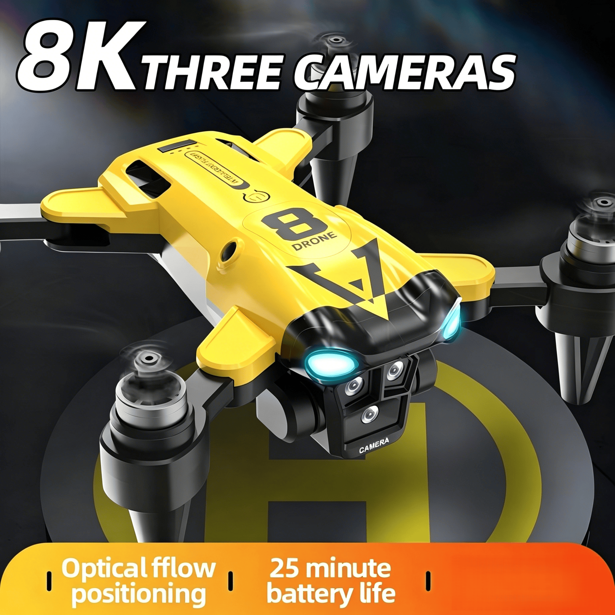 새로운 쿼드콥터, 트리플 카메라, 광학 흐름 포지셔닝, - Drone Battery Box 리뷰 및 가격