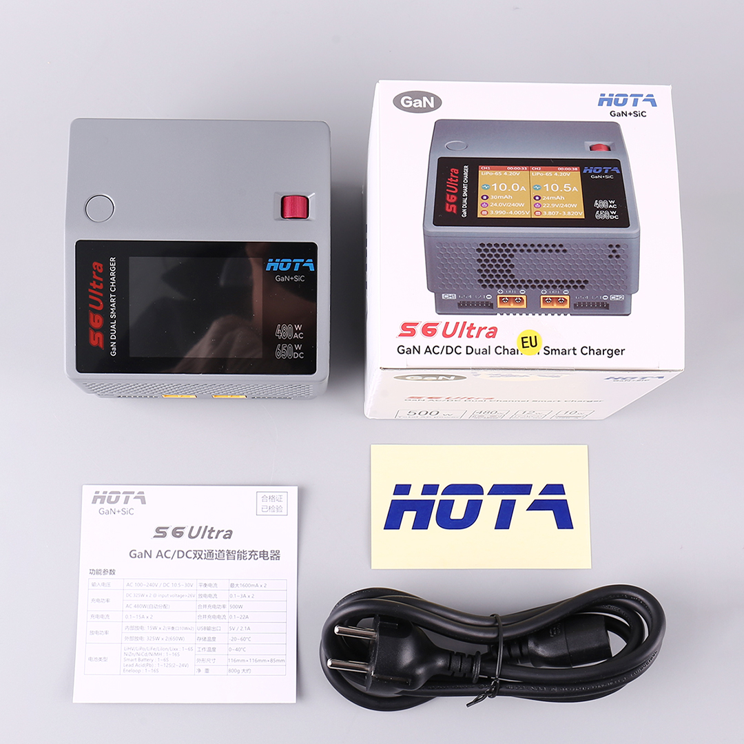 HOTA S6 울트라 질화갈륨 모델 항공기 듀얼 채널  - Drone Battery Charger 리뷰 및 가격