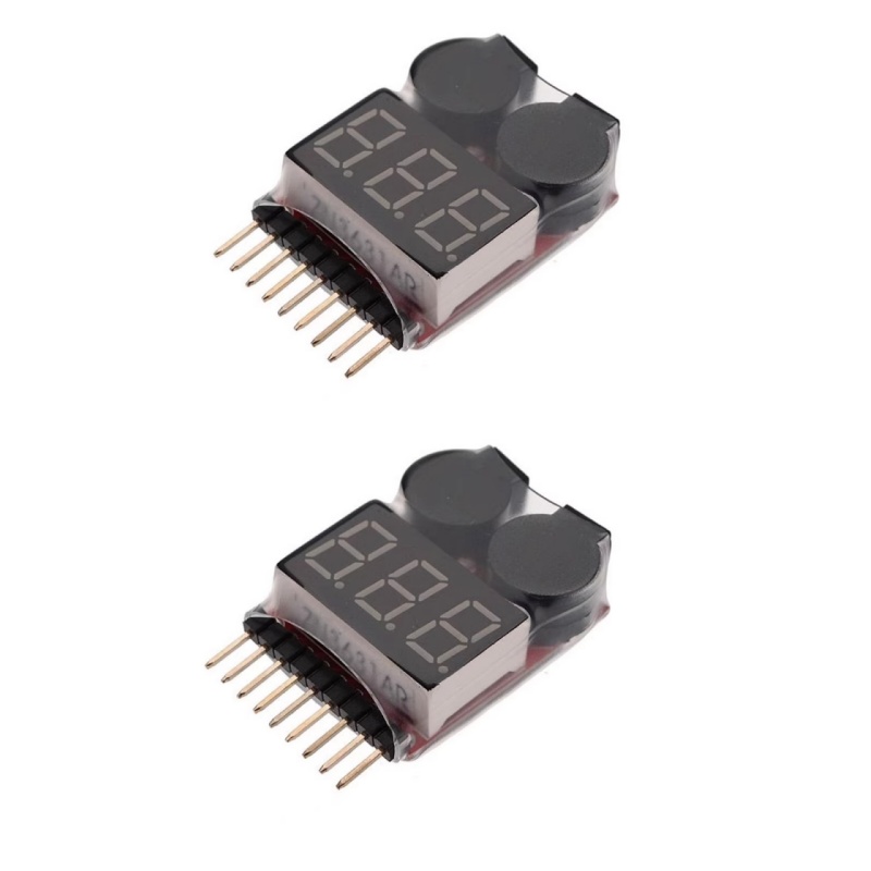 2Pcs 1S-8S LiPo 배터리 전압 검사기 테스터 - Drone Battery Voltage Checker 리뷰 및 가격