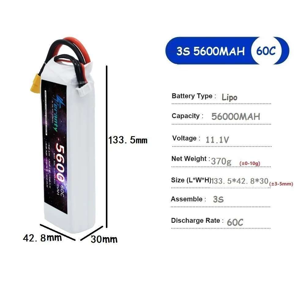 TERANTY 5600mAh 60C 2S 3S 4S 6 - Drone Battery 4S 리뷰 및 가격