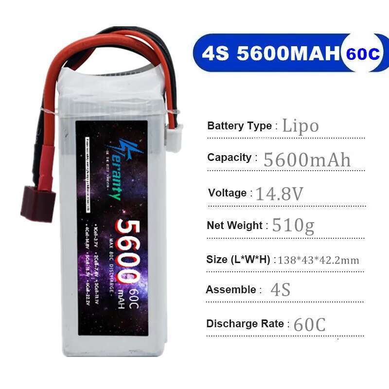 TERANTY 5600mAh 60C 2S 3S 4S 6 - Drone Battery 4S 리뷰 및 가격