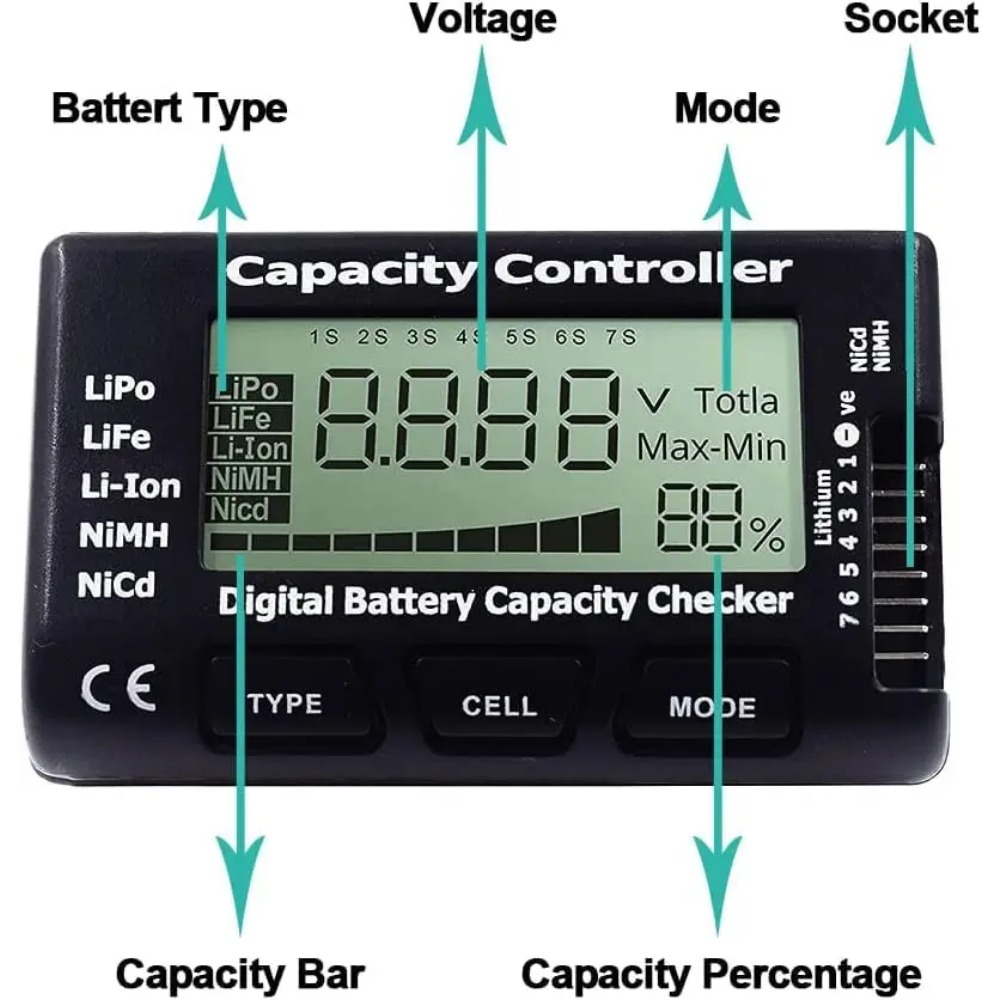 휴대용 배터리 용량 검사기 드론 FPV 레이싱 카 트럭 - Drone Battery Voltage Checker 리뷰 및 가격
