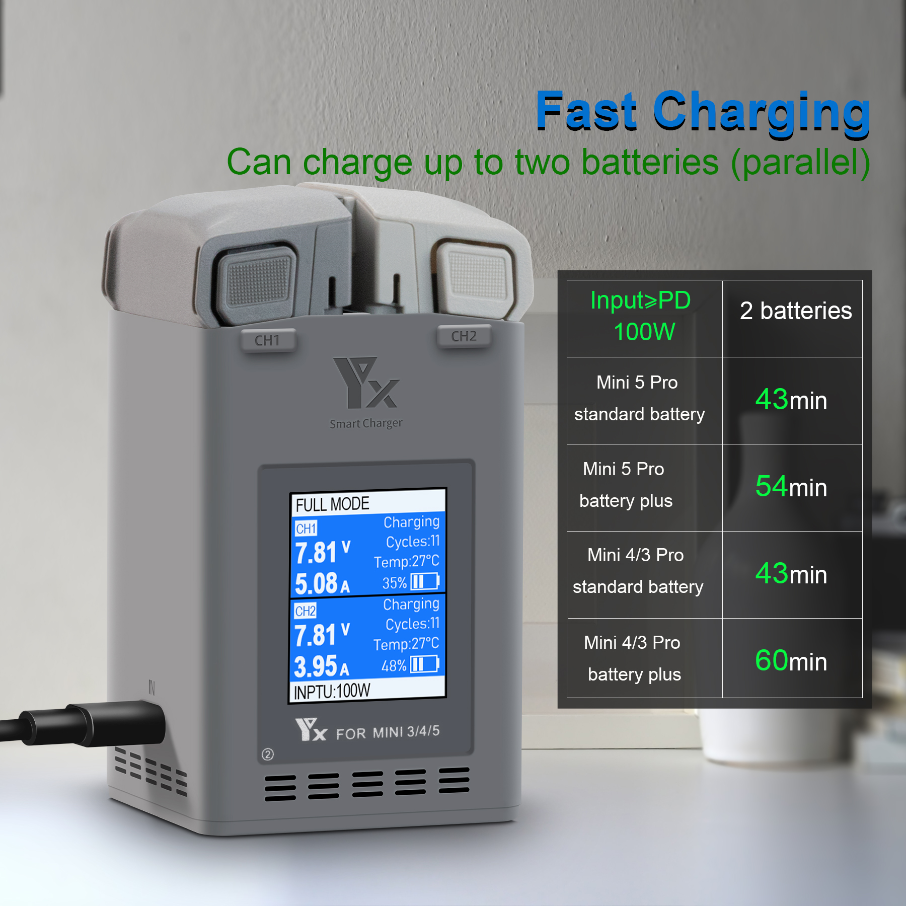 DJI 미니 5 프로/미니 4 프로/미니 3/3 프로  - Drone Battery Balance Charger 리뷰 및 가격