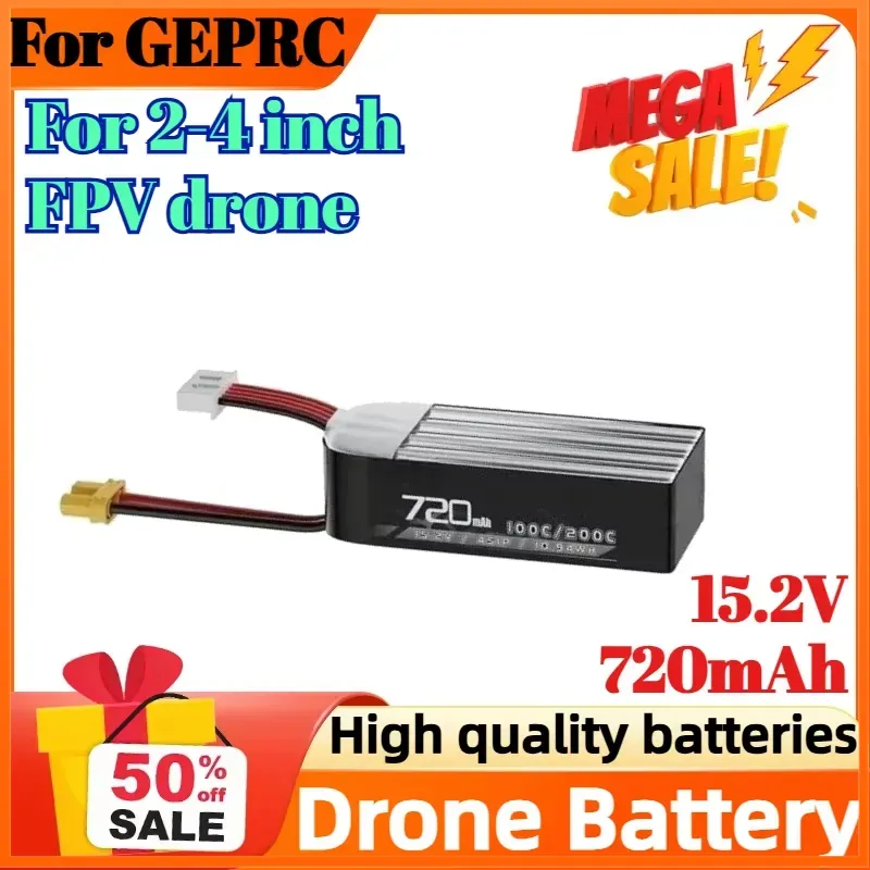 GEPRC 리튬 고전압 XT30용 4S 15.2V 72 - Drone Battery High Voltage 리뷰 및 가격