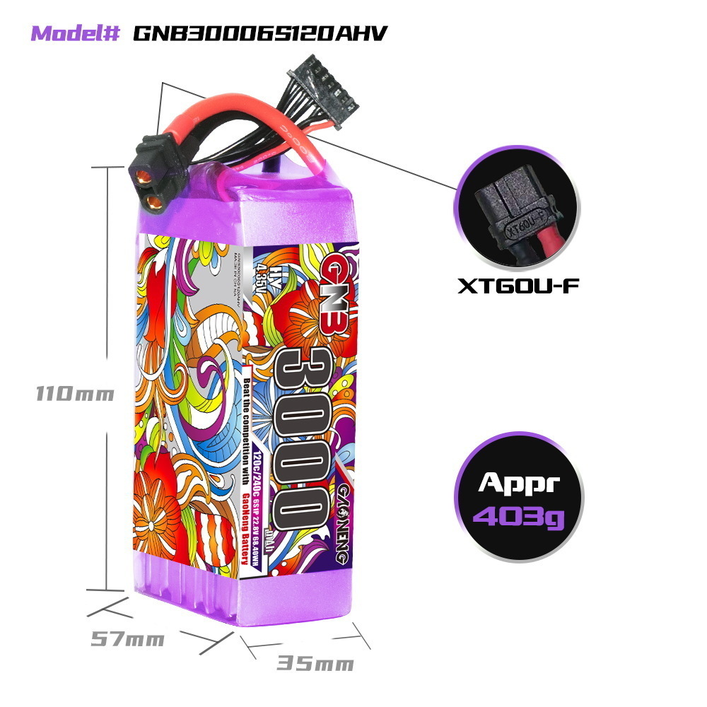 GNB 리포 배터리 6S 22.8V 3000mAh 52 - Drone Battery Connector 리뷰 및 가격